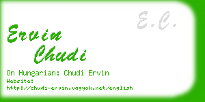 ervin chudi business card